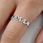 .925 Sterling Silver Ring size 9 Heart Midi Knuckle Fashion Kids Ladies New bb51