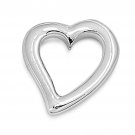 925 Sterling Silver Open Heart Love Pendant Anniversary Gift Ladies New d135