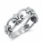 .925 Sterling Silver Ring Size 11 Fleur de Lis Band Lyse Lise Lilly Iris New p41