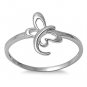 .925 Sterling Silver Ring size 9 Butterfly Knuckle Fashion Kids Ladies New p91