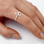 .925 Sterling Silver Ring size 9 Butterfly Knuckle Fashion Kids Ladies New p91