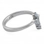 .925 Sterling Silver Ring size 8 CZ Cross Midi Ladies Christian Knuckle x70