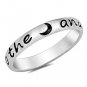 .925 Sterling Silver Ring size 10 Love You Moon and Back Midi Knuckle Kids j01