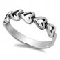 .925 Sterling Silver Ring size 8 Heart Midi Knuckle Fashion Kids Ladies New bb51