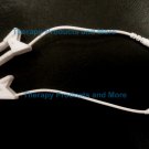 2 EAR CLIP CLAMP ELECTRODES to 2mm Female Pigtail Adapter for TENS Massager