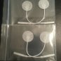 4 CIRCLE MASSAGE PADS 2.5cm WIRED ELECTRODES MICROCURRENT FACIAL TONING FOR TENS