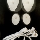 ELECTRODE LEAD CABLE(3.5mm)+ 2 LG, 2 SM OVAL PADS FOR TENS DIGITAL MASSAGERS