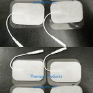 RECTANGULAR WIRED ELECTRODE MASSAGE PADS 4x6 cm (8) FOR TENS DIGITAL MASSAGER