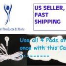 OMRON PM3030 ~ Compatible QUAD 4 WAY Wire/Lead Cable w/ 8 ELECTRODE PADS