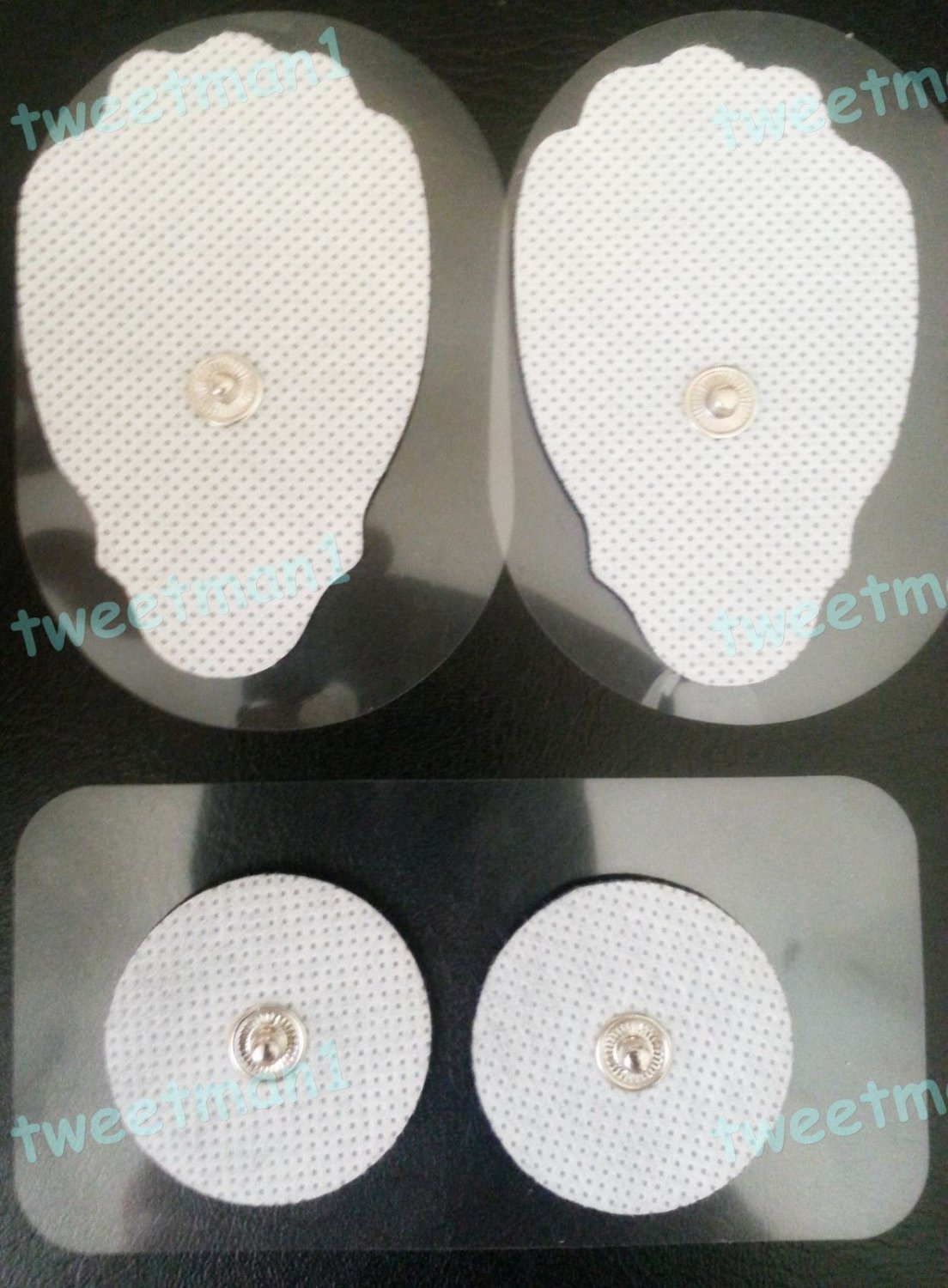 REPLACEMENT ELECTRODE PADS COMBO (2 LG, 2 SM) FOR AURAWAVE AURA WAVE ...