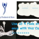+BONUS+ OMRON HV-F158-E Compatible Cable/Electrode Wire w/14 ELECTROTHERAPY PADS +BONUS+ OMRON HV-F158-E Compatible Cable/Electrode Wire w/14 ELECTROTHERAPY PADS