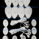 PAIR 4 WAY ELECTRODE CABLES(3.5mm)+ 8LG+8SM OVAL PADS compatible w/ OMRON PM3030