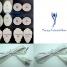 2 LEAD WIRE(3.5mm Plug)+ REPLACEMENT PADS(4LG+4SM OVAL+4SM) FOR DIGITAL MASSAGER
