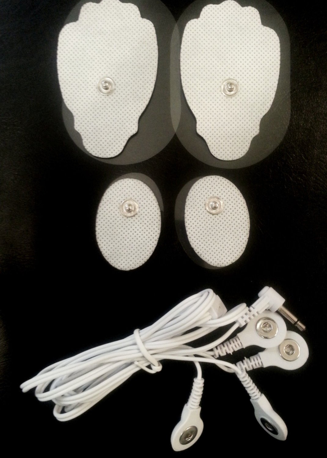 ELECTRODE LEAD CABLE(3.5mm)+ 2 LG, 2 SM OVAL PADS FOR NMES, TENS, IFC