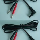 2 TENS Unit Lead Wires FITS COMPATIBLE w/ iReliev ET-1313 and ET-7070 EMS TENS