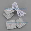 SQUARE SHAPED ELECTRODES (4) + 3.5mm Plug CABLEFOR DIGITAL MASSAGER AND TENS SQUARE SHAPED ELECTRODES (4) + 3.5mm Plug CABLEFOR DIGITAL MASSAGER AND TENS