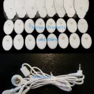 ELECTRODE LEAD CABLE (2.5mm) + 16 LARGE AND 16 SMALL OVAL MASSAGE PADS FOR TENS ELECTRODE LEAD CABLE (2.5mm) + 16 LARGE AND 16 SMALL OVAL MASSAGE PADS FOR TENS