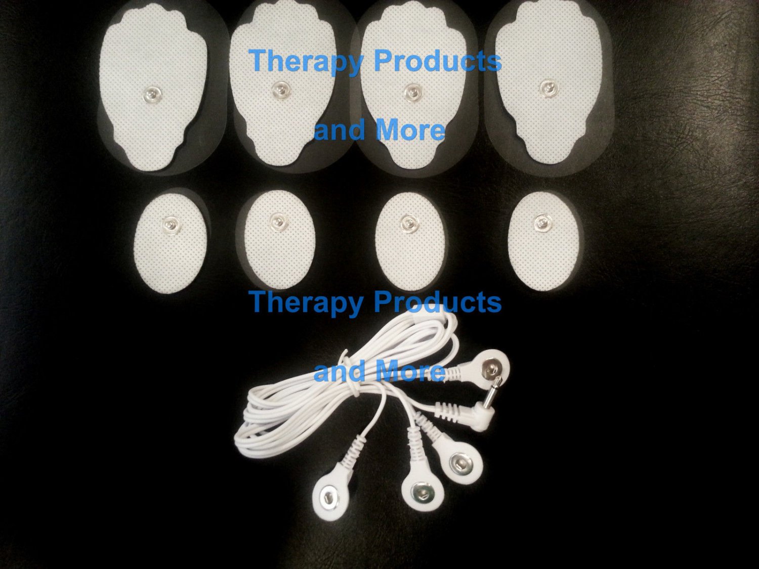 ELECTRODE LEAD CABLE(3.5mm)+ 4 LG, 4 SM OVAL PADS COMPATIBLE w/ EROSTEK ESTIM