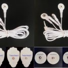 2 ELECTRODE LEAD CABLES (3.5mm)+ 4LG + 4SM PADS compatible w /EROSTEK ESTIM UNIT