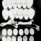 2 ELECTRODE LEAD CABLE(3.5mm)+12 LG,12 SM OVAL PADS FOR EROSTEK ET312B OR TENS
