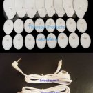 2 DUAL ELECTRODE CABLES (2.5mm)+(16 LG + 16 OVAL)PADS FOR TENS ESTIM MASSAGER 2 DUAL ELECTRODE CABLES (2.5mm)+(16 LG + 16 OVAL)PADS FOR TENS ESTIM MASSAGER