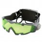 NIB LED Night Vision Goggles Eye shield Green Lens eye protector view Glasses