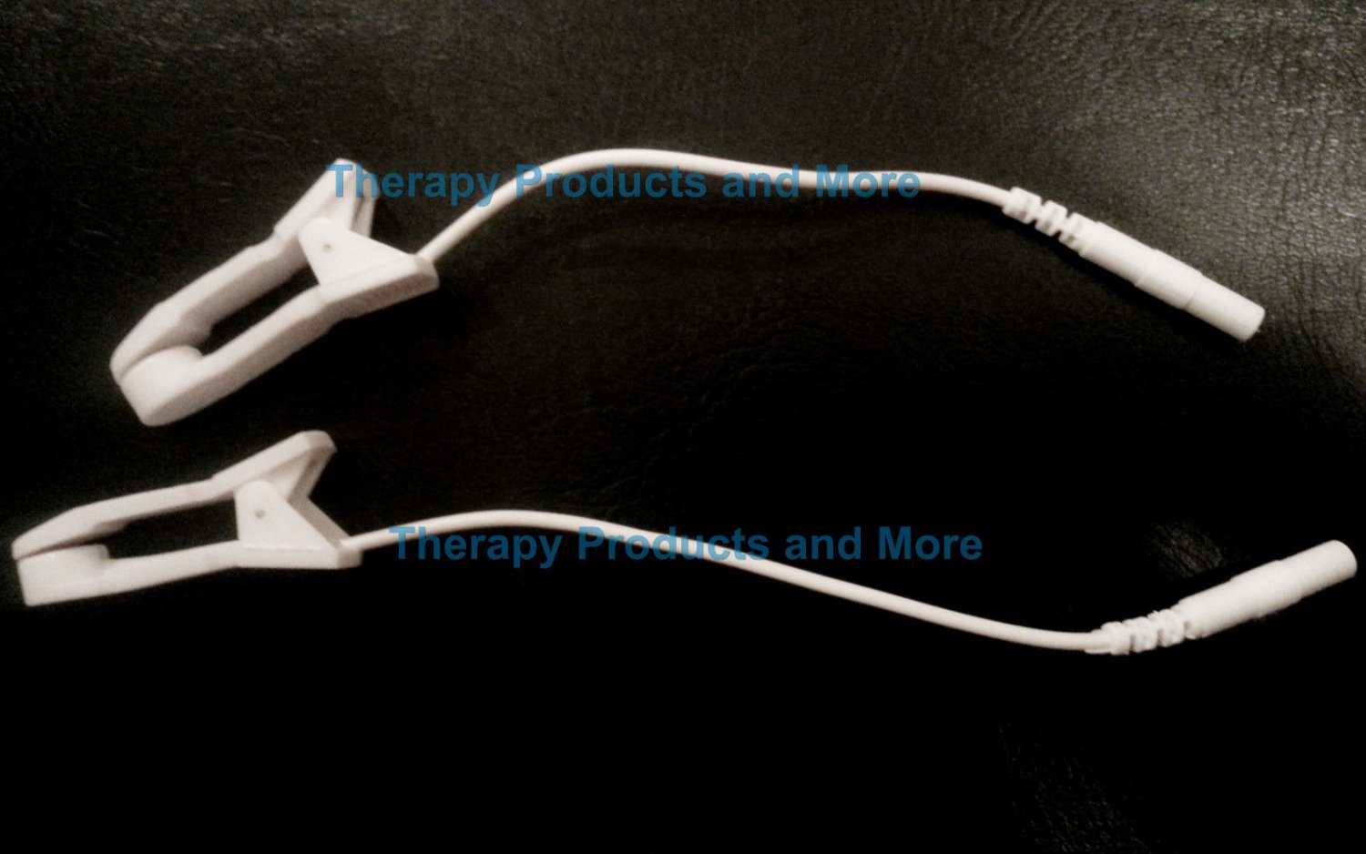 2 EAR CLIP CLAMP ELECTRODES to 2mm FEMALE for ESTIM ELECTROTHERAPY UNIT EMS TENS