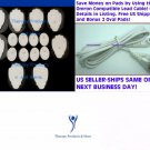 8 LG + 8 SM OVAL Massage Pads w/Compatible Lead Cable for Omron PM3030 & others