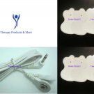OMRON PM3030 - Compatible Lead Cable/Electrode Wire w/ 30 ELECTROTHERAPY PADS