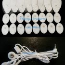ELECTRODE LEAD CABLES (2.5mm) +PADS (16 LG + 16 OVAL)FOR PALM/ECHO TENS MASSAGER ELECTRODE LEAD CABLES (2.5mm) +PADS (16 LG + 16 OVAL)FOR PALM/ECHO TENS MASSAGER
