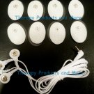 ELECTRODE LEAD CABLES-4WAY(2.5mm) +PADS(8 SM OVAL)for PALM ECHO DIGITAL MASSAGER