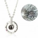 New Round Shaped I LOVE YOU In 100 languages Projection Necklace Memory Of Love