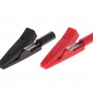 2 PCS Full Insulated Alligator Clip 2mm Banana Female Adapter Meter Test Probe