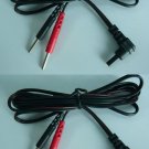 2 TENS Unit Lead Wires FITS COMPATIBLE w/ TENS 1000, 3000, 6000, 7000 INTENSITY