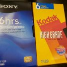 Sony And Kodak VHS Tapes sold as blank