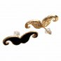 Mustache Earrings Black