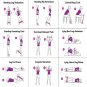 5 PCS Yoga Exercise Resistance Bands Stretching Rubber Fitness Strength Training