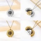 GIFT FOR HER Locket Necklace Sunflower You are My Sunshine Gold Silver