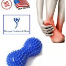 Peanut Shape Spiky Foot Roller Massager Stress Trigger Point Relief Blue