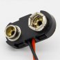 5 Pcs Snap on 9V (9 Volt) Battery Clip Connector Hard Shell T - Type Black