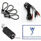 E Stim Electro 4 Silicone Conductive Rubber Loops Cable Beads Adapter Set