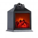 NEW GRAYSON HOME Small LED Tabletop Fireplace in Black (8 inch) Great Gift NIB