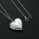 Silver Photo Frame Pendant Necklace Chain For Women Charm Wedding Gift Silver Photo Frame Pendant Necklace Chain For Women Charm Wedding Gift
