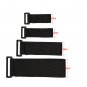 4 pc Set - Hook and Loop Elastic Fastening Cable Strap Ties Band Black Nylon