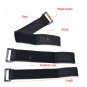 4 pc Set - Hook and Loop Elastic Fastening Cable Strap Ties Band Black Nylon