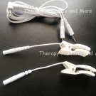 LEAD CABLE~2 EAR CLIP +2 Pads compatible w TENS