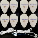 Electrode Lead Cables 3.5mm Plug Pair with 8 Massage Pads for Digital Massager