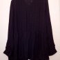 American Eagle Outfitters baby doll shirt XL black blouse top casual work new