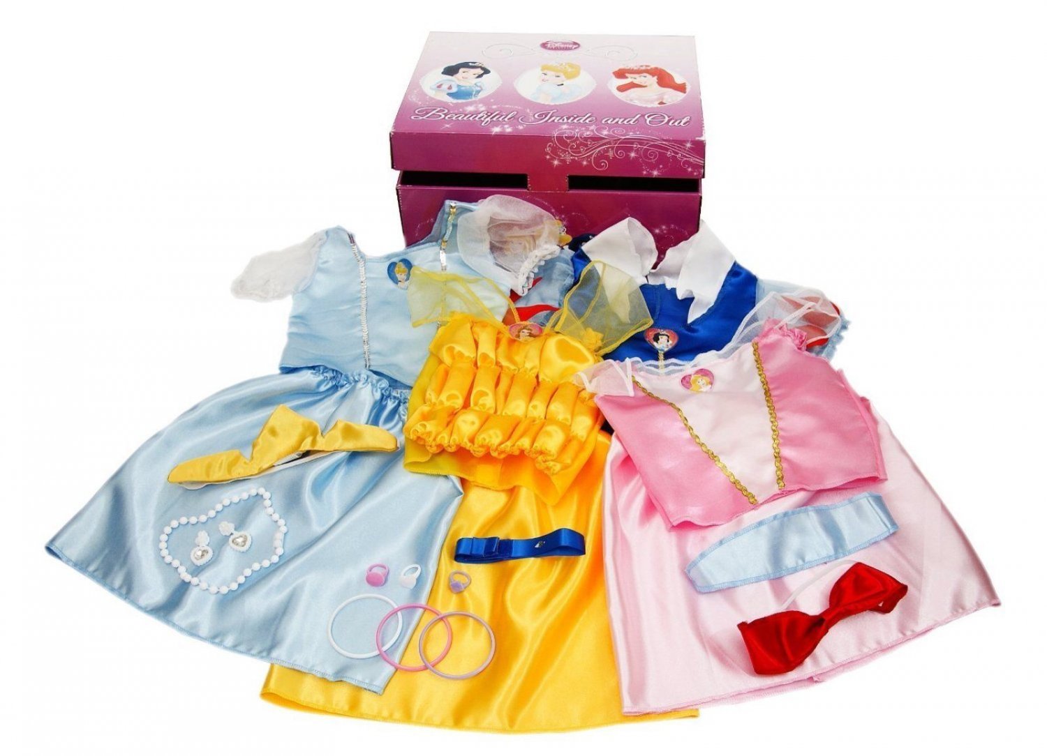 Dress Up Princess Trunk Disney Exclusive Set New Girls 21 Costume Kids