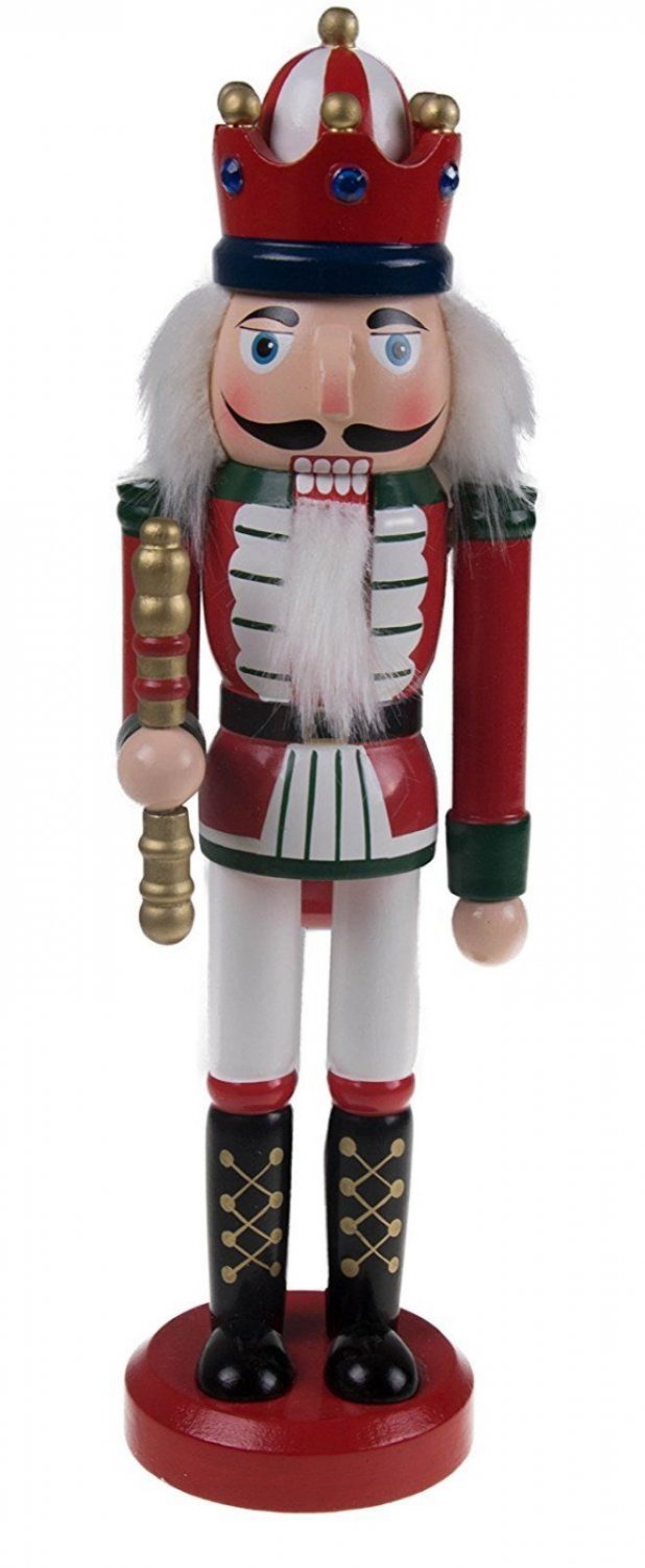 Red Nutcracker Classic King Traditional Uniform Green Holding ...